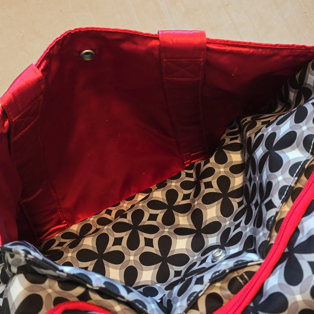 Ju-Ju-Be Black and Red Mesh Tote